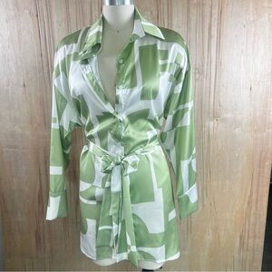 Peppermayo Geometric Silky Dress